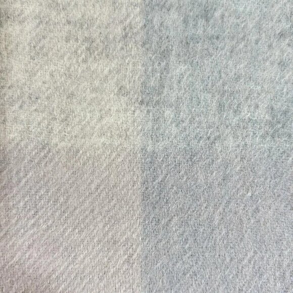 Auth FURLA - White Light Blue Light gray Wool Scarf - Picture 6 of 10